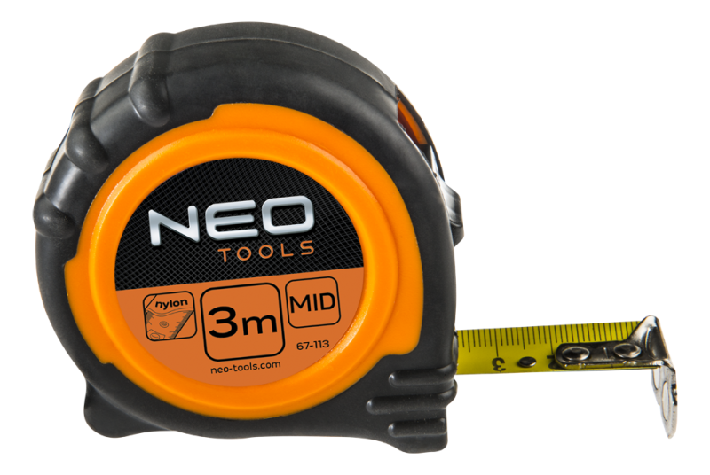 Miara zwijana stalowa 3 m x 19 mm, magnes