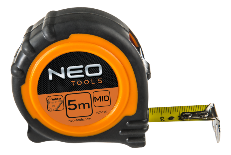 Miara zwijana stalowa 5 m x 25 mm, magnes