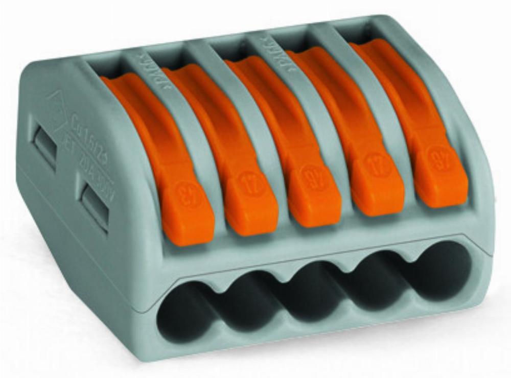 złączka instalacyjna CLASSIC uniwersalna 5x4mm dźwig.pomarańczowy szary 40szt./opak