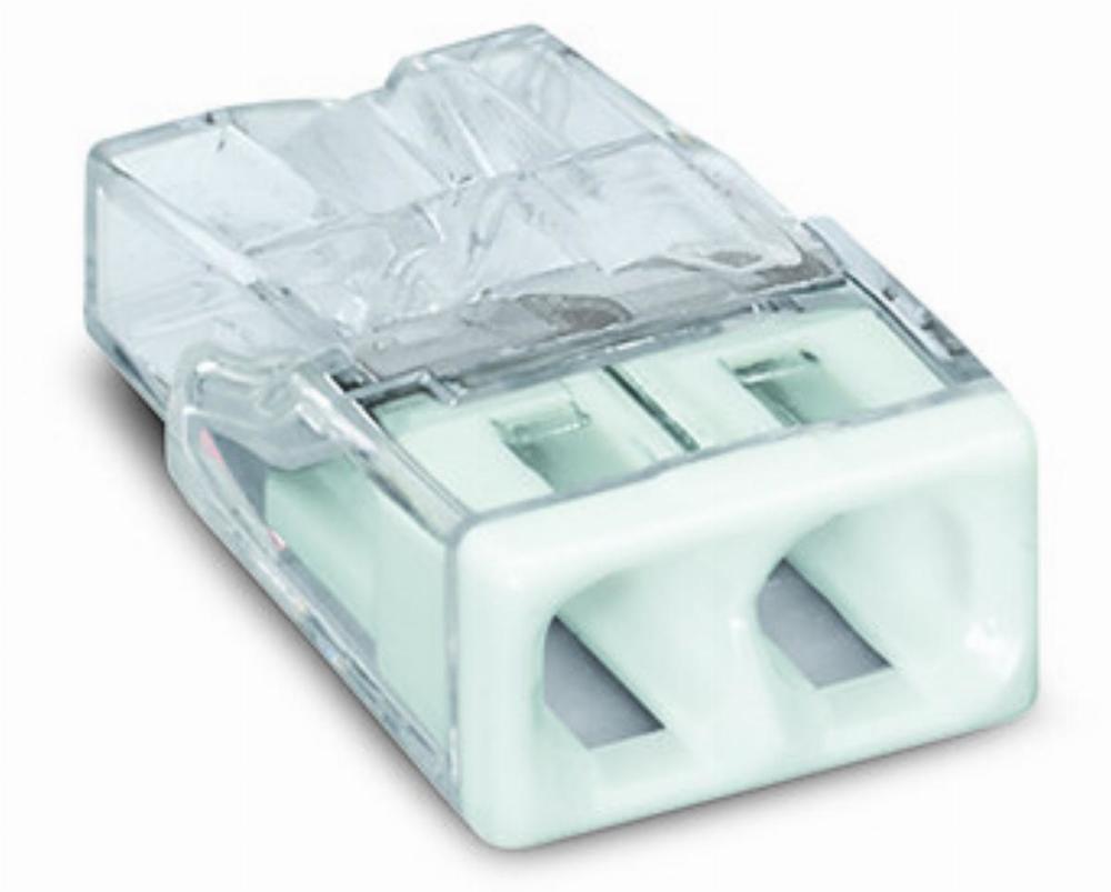 złączka instalacyjna COMPACT 2x2,5mm2 do puszek przezroczysty/biały