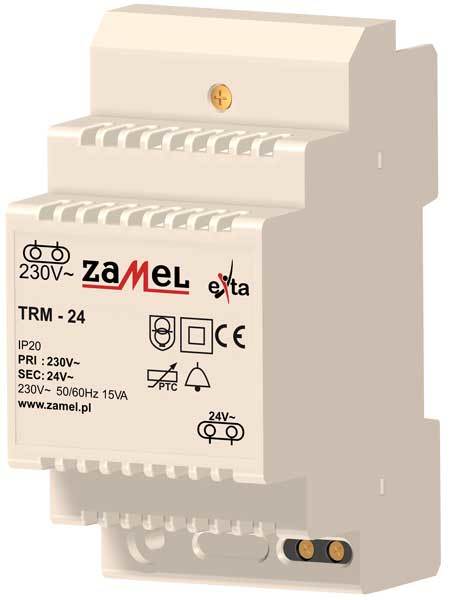 transformator TRM-24 230V/24V AC 15VA szyna TH35