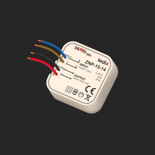 zasilacz LED ZNP-15-14 dopuszkowy ZNP-15-14