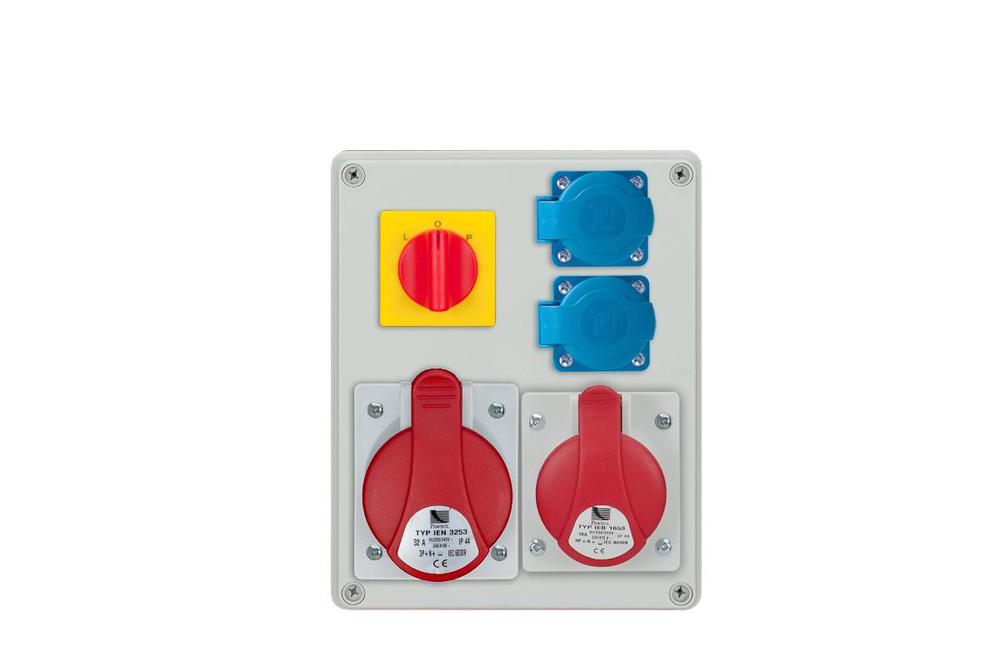 rozdzielnica R-BOX 2x230V 16/4 32/4 obud. wyl. L/P B.1615W