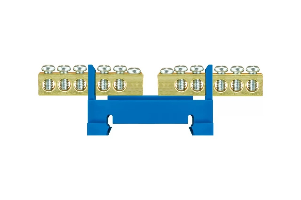 listwa zerowa LZ 10 niska podstawa 10 dzielona 2x5 niebieski