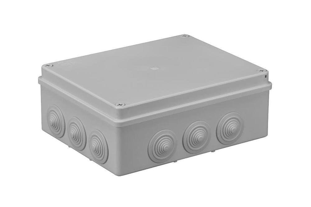 puszka hermetyczna240x190x90 z dlaw. szara IP65 S-BOX 506