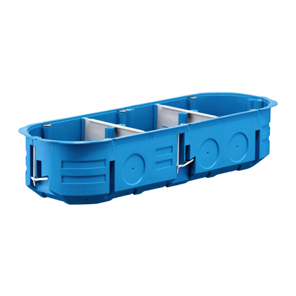 puszka podtynkowa P3x60K MULTIBOX 3-krotna do gipsu płytka 3x60mm niebieski