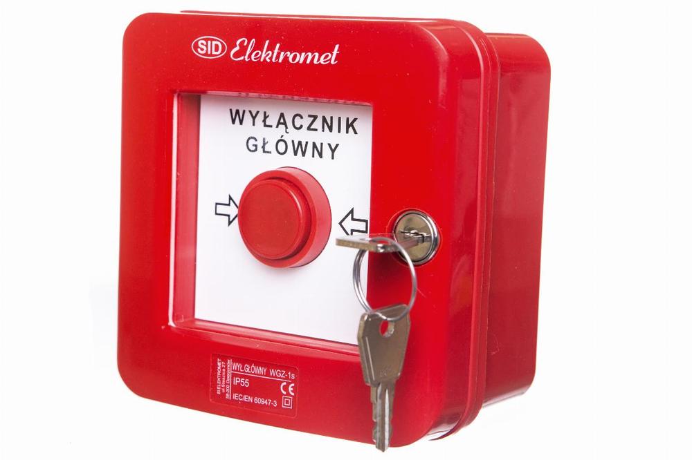 wyłącznik alarmowy WGZ-1s 921490 wyłącznik glowny