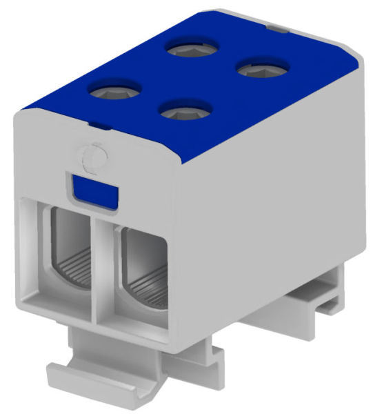 złączka szynowa gwintowa rozgałęźna AL/CU MAA2050B10 /zacisk KE 1,5-50 mm2 podwójny niebiski