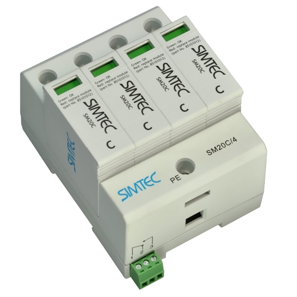 warystorowy ogranicznik przepięć SIMTEC SM20C/4P szary