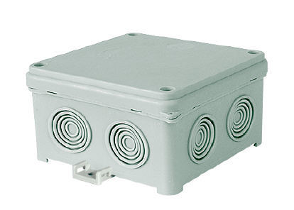 puszka naścienna N80/80F 88x88x55mm z dławnicą zintegrowaną samozatrzaskowa IP54 szary