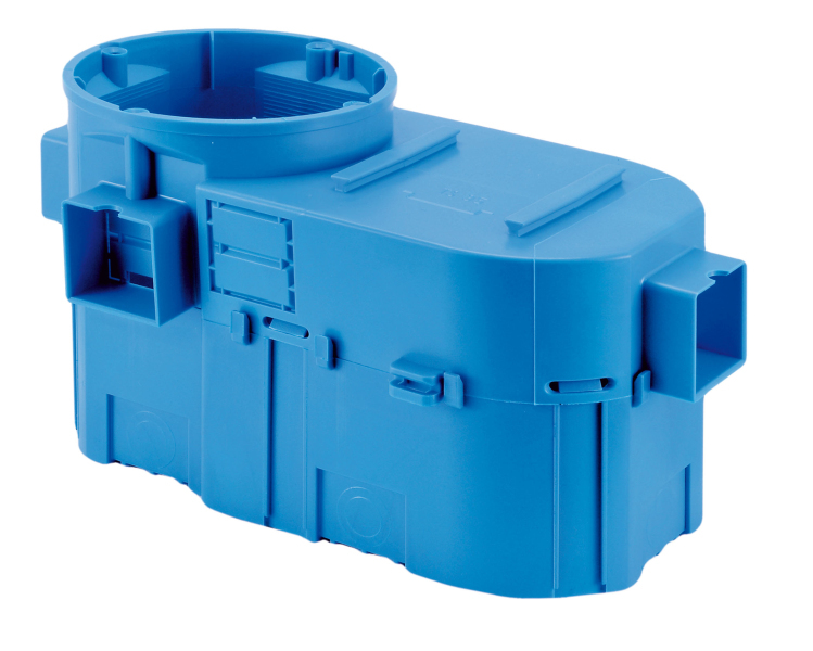 puszka podtynkowa SE2x60G 2-krotna łączeniowa 2x60mm ekstra głęboka 80mm do elektroniki niebieski