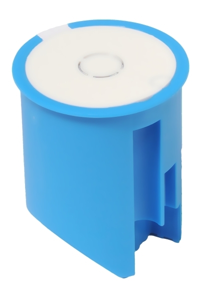 puszka podtynkowa Z32 1-krotna kinkietowa 32mm z pokrywą niebieski