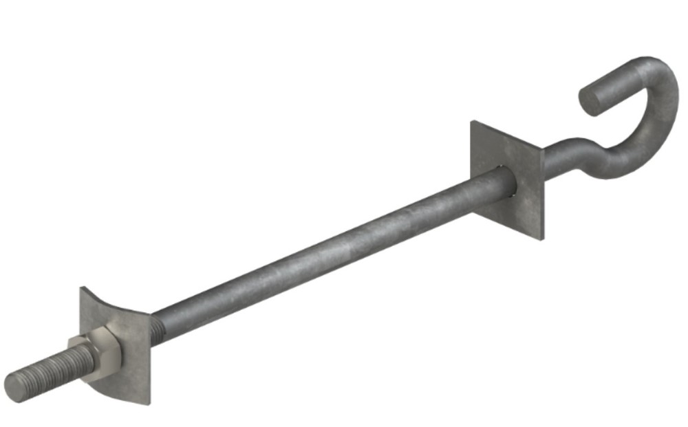 śruba hakowa M16-350 ocynk ogniowy
