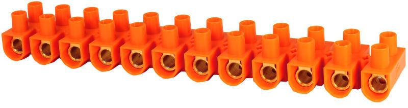 listwa zaciskowa gwintowa termoplastyczna LTF12-25 25mm2/12-torowa pomarańczowy