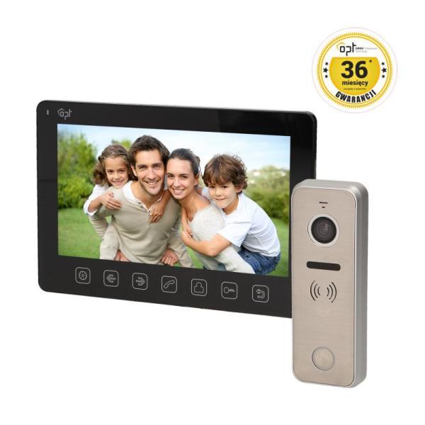 Zestaw wideodomofonowy, bezsłuchawkowy, kolor, LCD 7", menu OSD, czarny EXEDRA