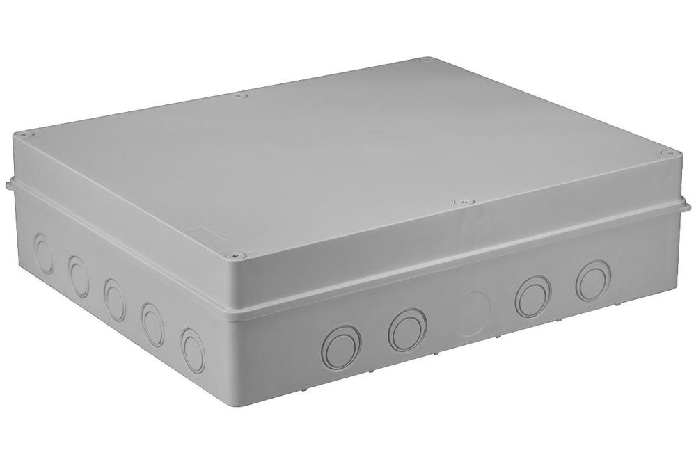 puszka hermetyczna460x380x120 bez dlaw. szara IP65 S-BOX 816