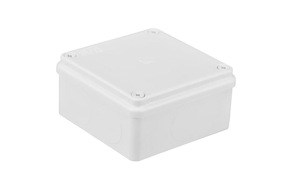 puszka instalacyjna natynkowa hermetyczna 100x100x50 bez dławików IP65 biały