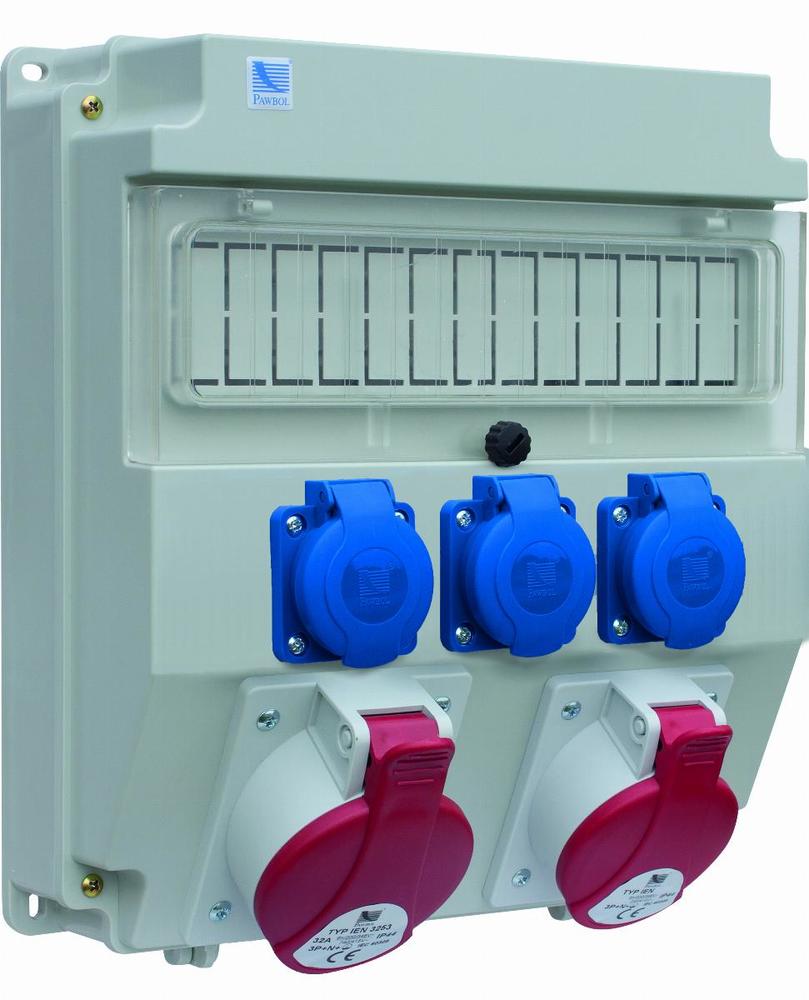 Rozdzielnica R-BOX LUX-320, 1x16A/5P ,1x32A/5p, 3x230V puste okno