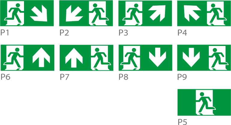 Piktogram wyjście ewakuacyjne do PUNTO WALL - P5