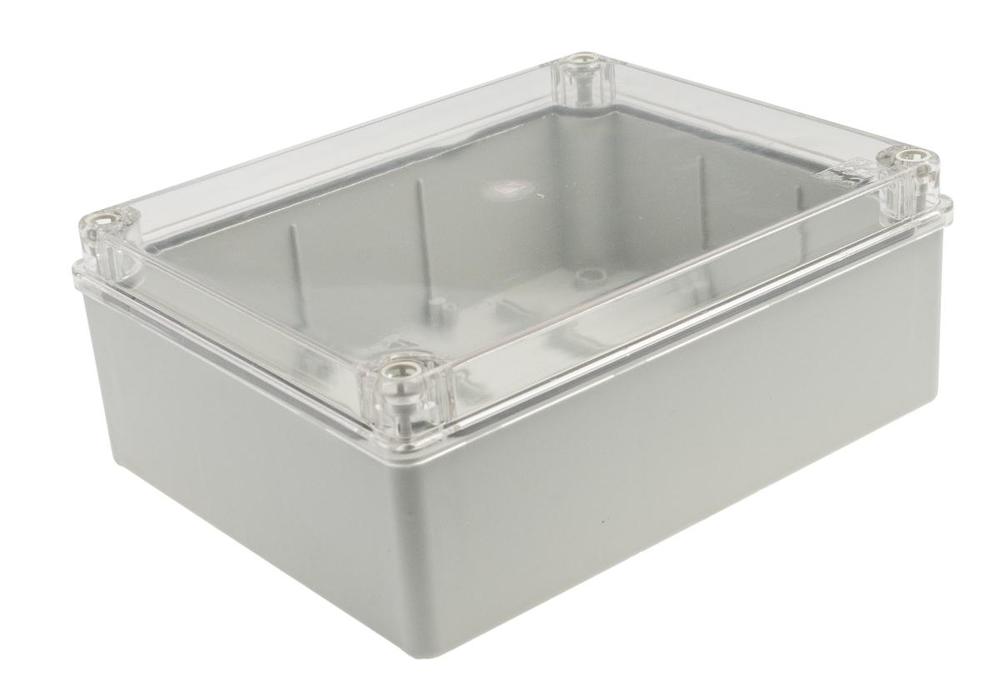 puszka hermetyczna240x190x90b/dł. szara IP65 S-BOX 516-P przezroczysta