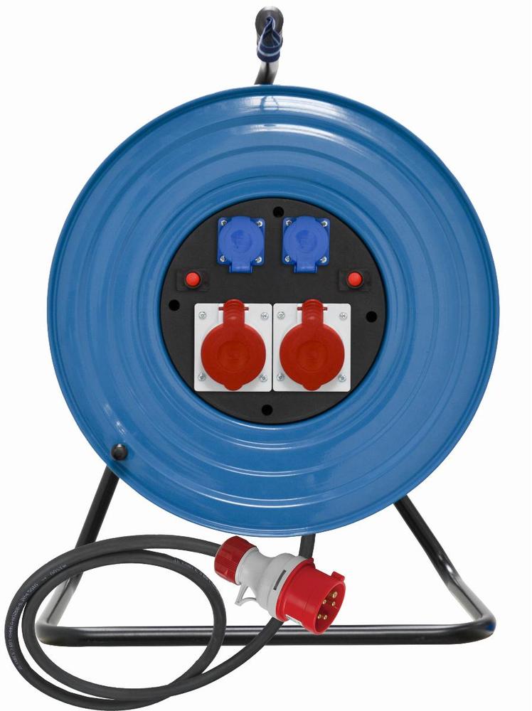 przedłużacz na bębnie H07RNF 5x4-30mb 2x32/5 2x250V (400V) 2x termik