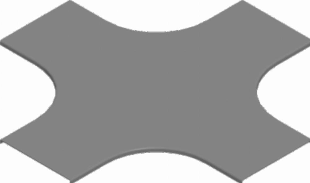 PCZKZC100 Pokrywa czwórnika korytka (STD) - grubość blachy 2,00 mm