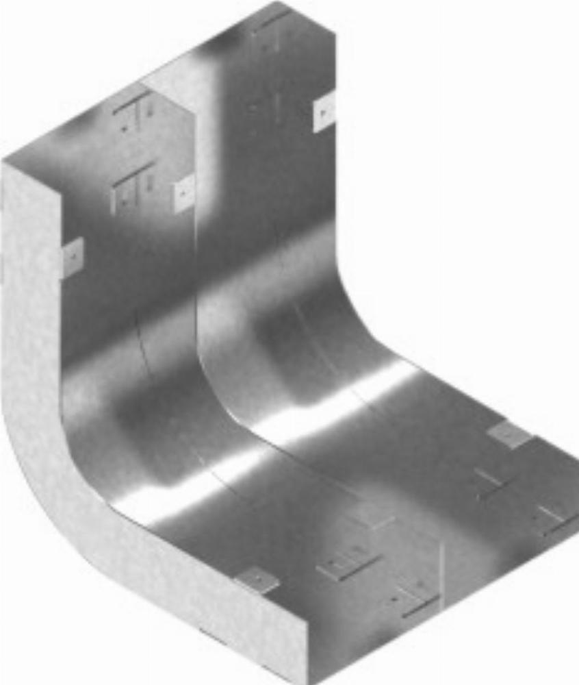 LKd190H28 Łuk kanału dwutorowy - grubość blachy 1,00 mm