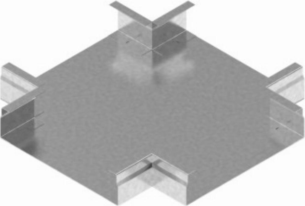 CZKN240H38 Czwórnik kanału - grubość blachy 1,00 mm