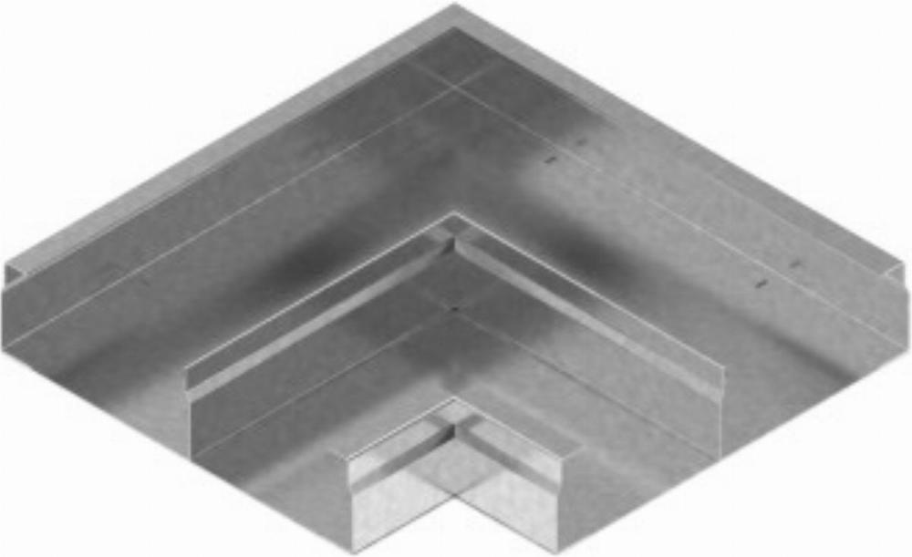 KKNd240H48 Kolano kanału dwutorowe - grubość blachy 1,00 mm