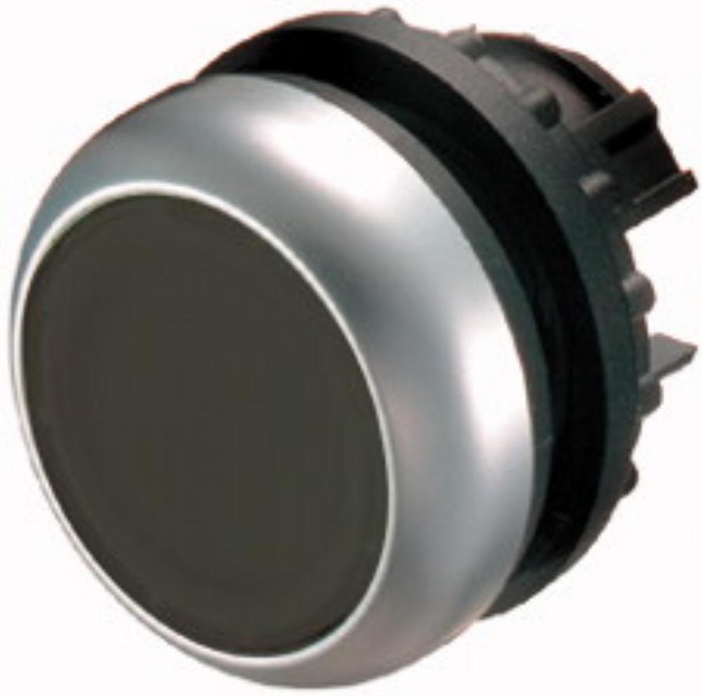 M22-D-S przycisk płaski z samopowrotem czarny