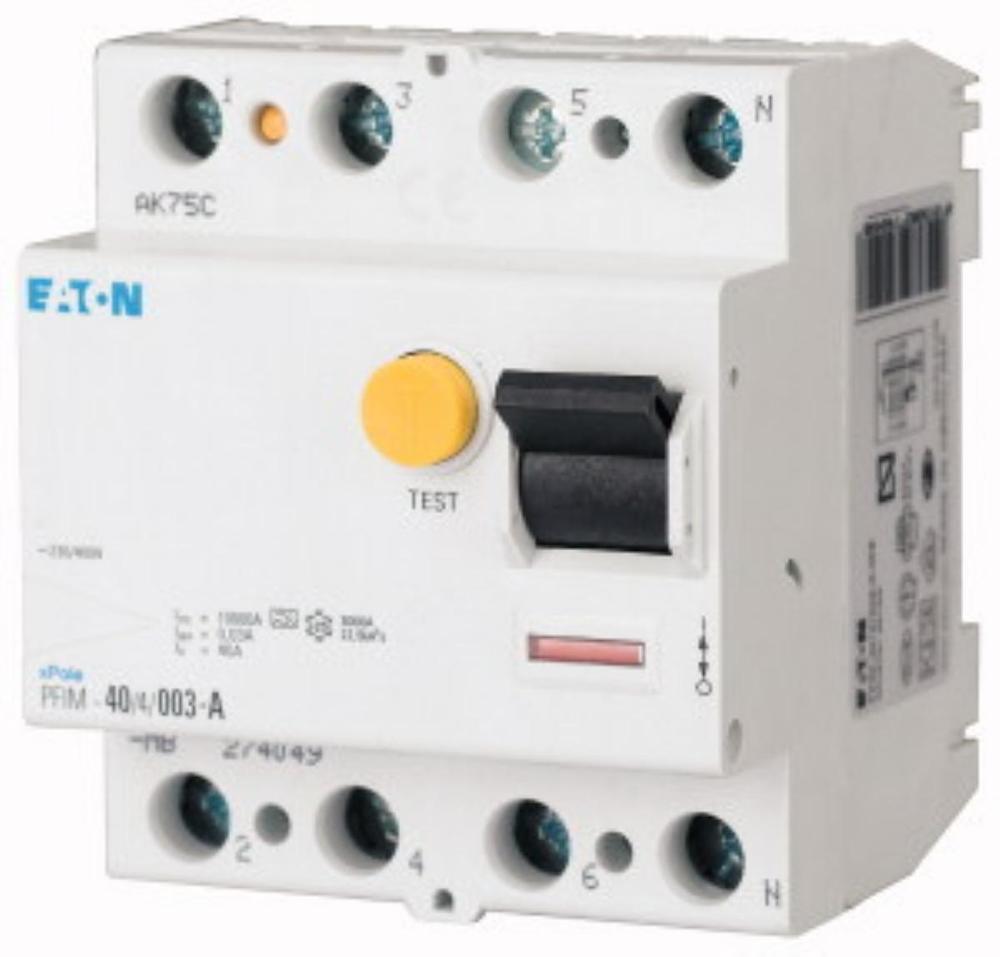 PFIM-40/4/003-G-MW Wyłącznik różnicowoprądowy 10kA, In=40A, I?N=0,03A, Typ G, 4-bieg. seria PFIM
