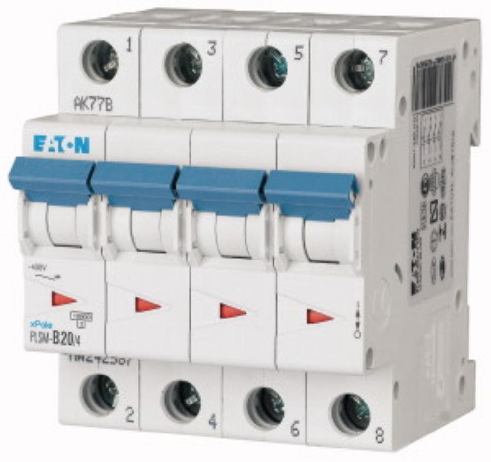 PLSM-B20/4-MW Wyłącznik nadprądowy 10kA, In=20A, char. B, 4-bieg. Seria PLSM