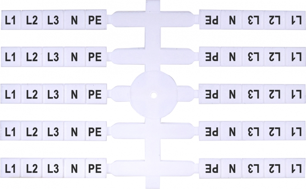 oznacznik L1,L2,L3,N,PE (EO3) elastycz.(40x5szt)