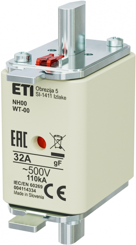 NH00/WT-00 gF 32A/500V Wkładka topikowa przemysłowa szybka