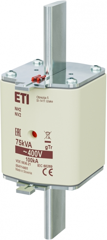 NH2 gTr 108A/400V 75kVA Wkładka topikowa przemysłowa - transformatorowa
