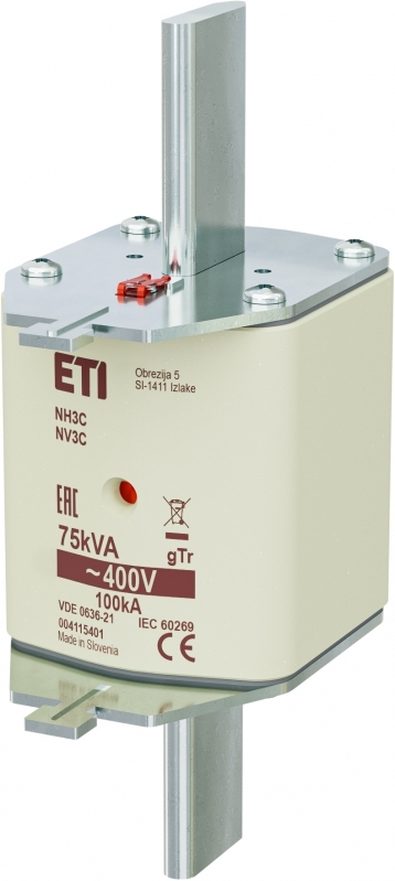 NH3C gTr 108A/400V 75kVA Wkładka topikowa przemysłowa - transformatorowa