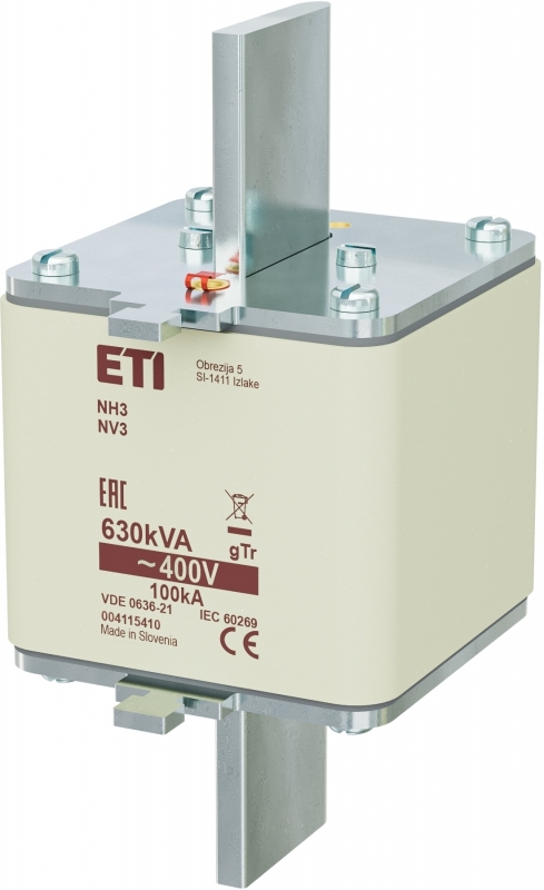 NH3 gTr 909A/400V 630kVA Wkładka topikowa przemysłowa - transformatorowa