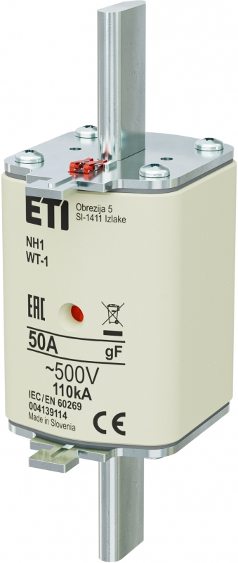 NH1/WT-1 gF 50A/500V Wkładka topikowa przemysłowa szybka