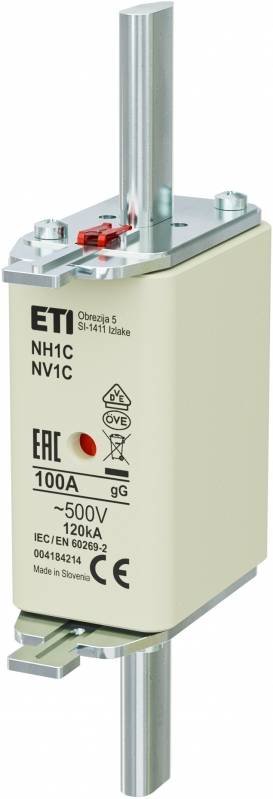 NH1C gG 100A/500V Wkładka topikowa przemysłowa zwłoczna KOMBI