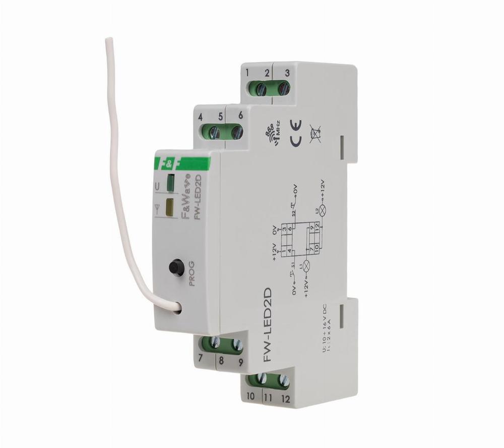 radiowy zestaw sterowania FW-LED2D 2-kanałowy LED 12V szyna