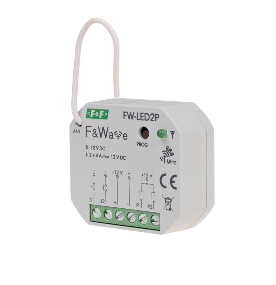radiowy zestaw sterowania FW-LED2P 2-kanałowy LED 12V puszk