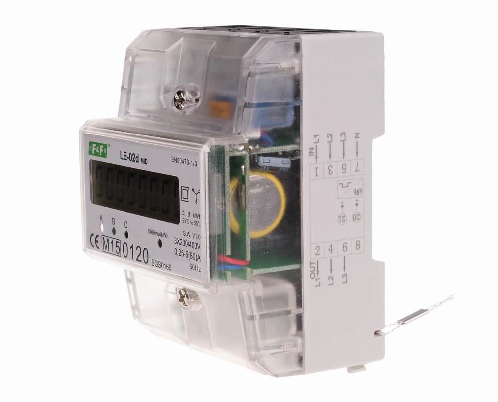licznik energii elektrycznej 3 fazowy LE-02D 4.5mod.
