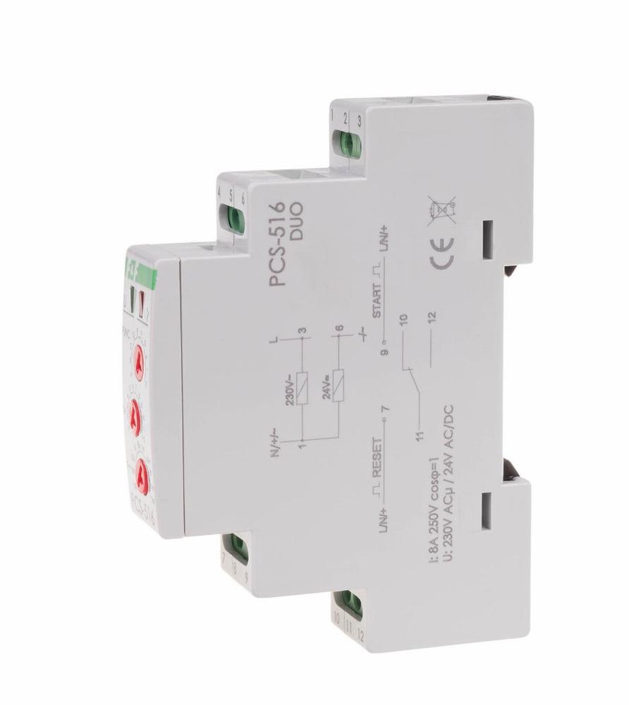 przekaźnik czasowy PCS-516DUO 230V,24V,AC/DC