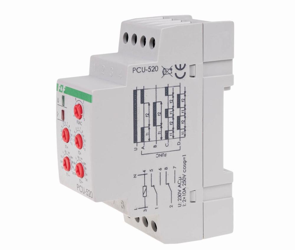 przekaźnik czasowy PCU-520 230V na szyne