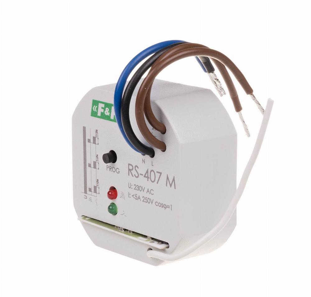 Odbiornik monostabilny; 230V 5A; ; montaż w puszce fi60 RS-407 M