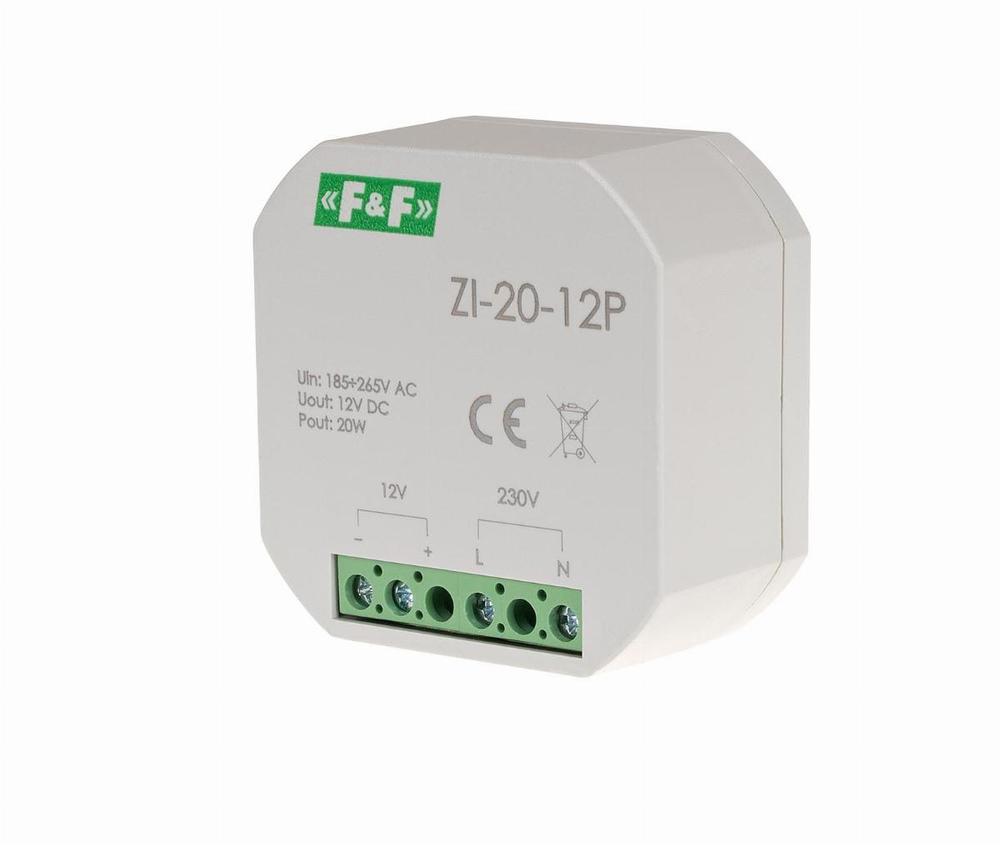 Zasilacz impulsowy do puszki, 12V, 20W ZI-20-12P