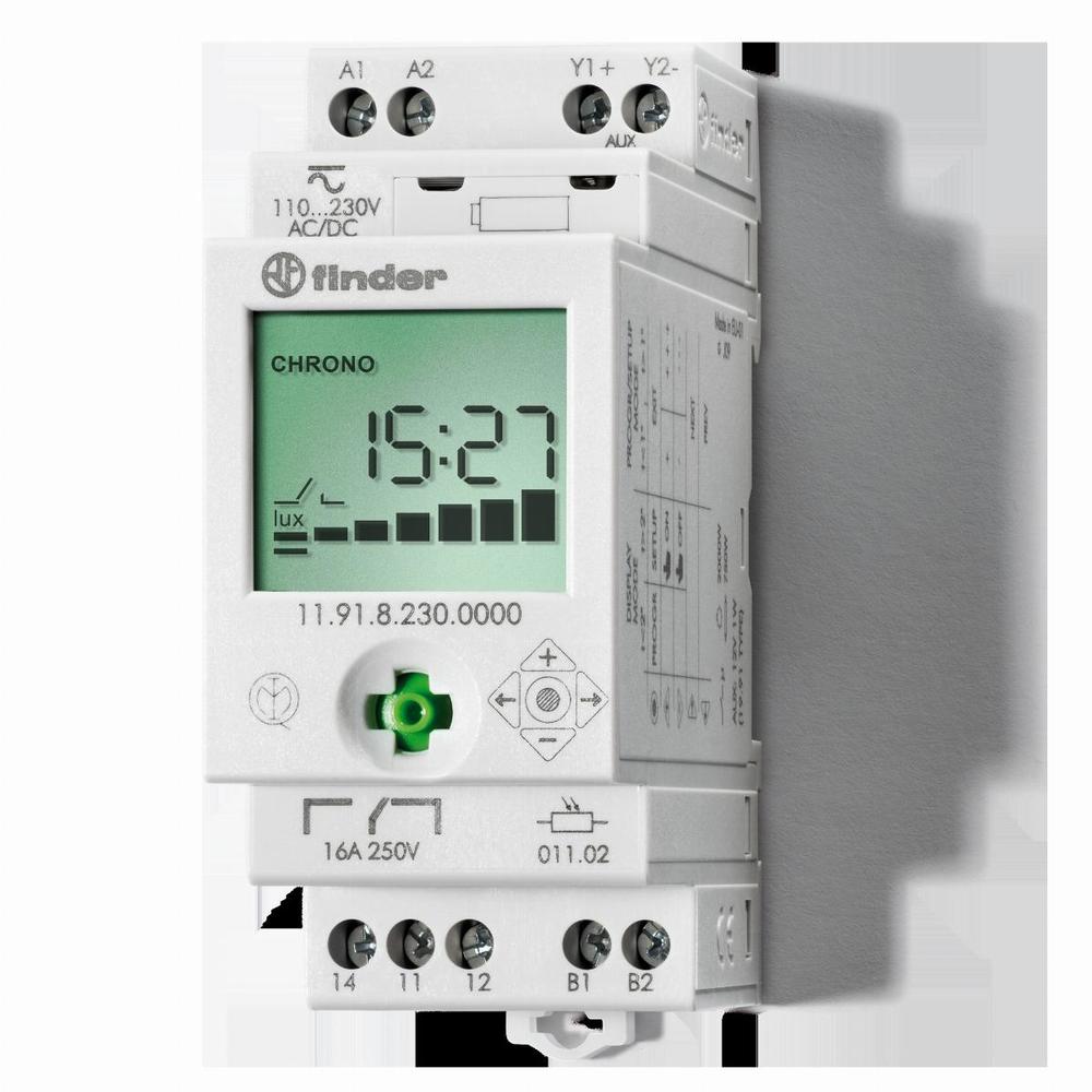 Modułowy przekaźnik zmierzchowy serii 11: 1 P; 16 A; 110…230 V AC/DC, 11.91.8.230.0000