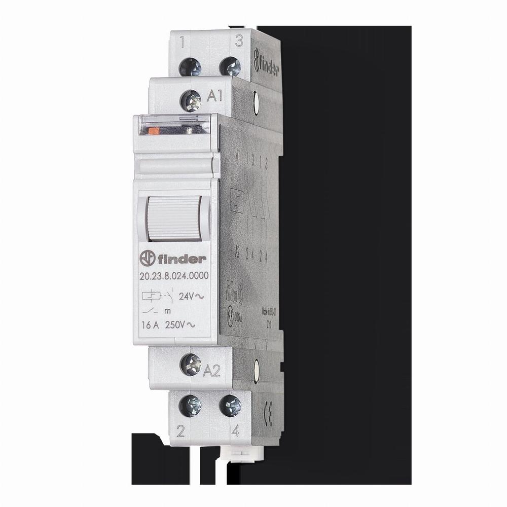 Modułowy przekaźnik impulsowy serii 20: 1 Z + 1 R; 16 A; 24 V AC, 20.23.8.024.0000