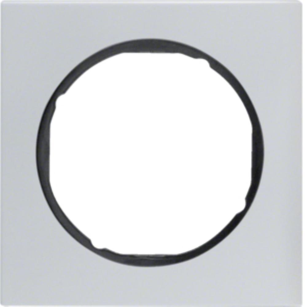 ramka R.3 1-kr. aluminium/czarny 10112284
