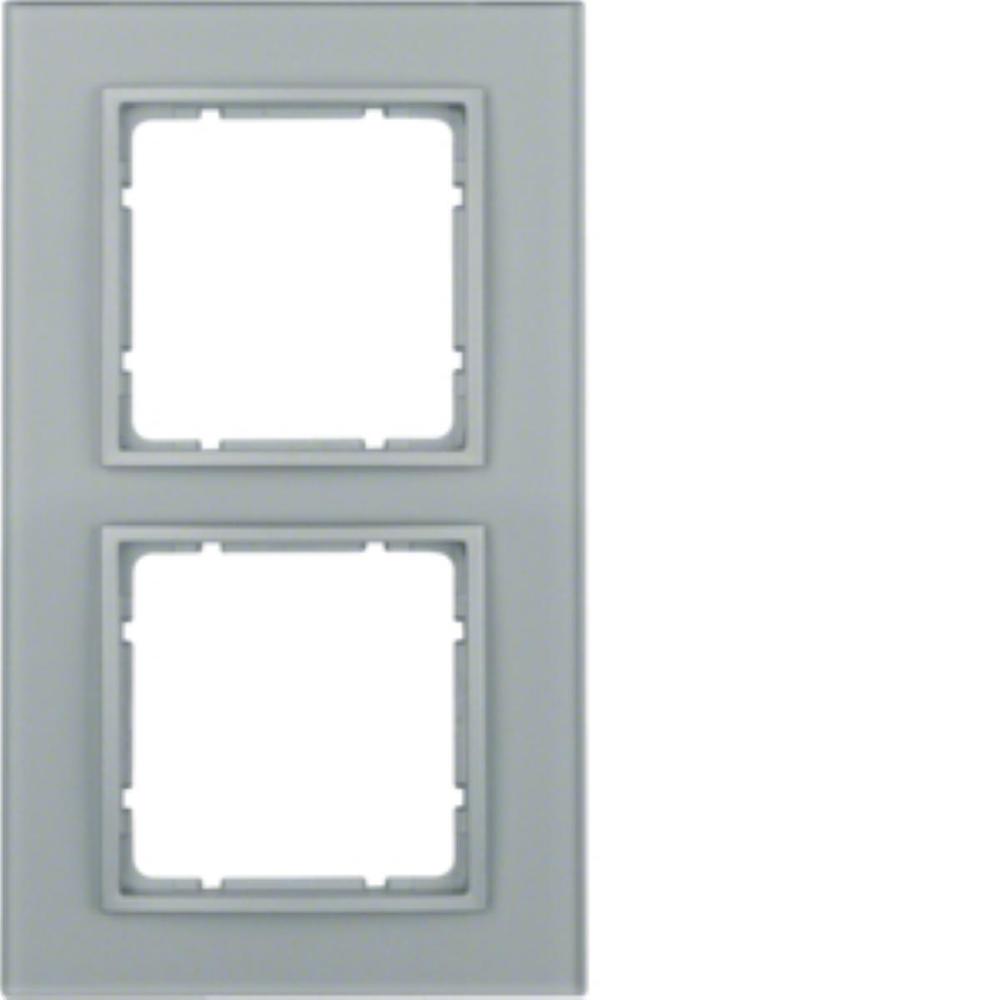 ramka B.7 2-kr.szkl.aluminium
